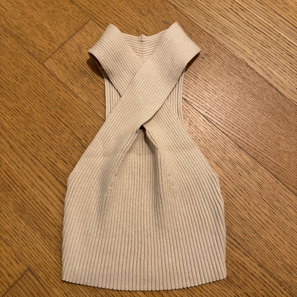 Cider Rib Cross Halter Top NEW WITH TAGS Size XS - Picture 2 of 7